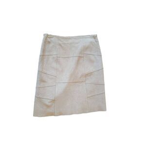Vintage Y2K Limited Too Pieced Leather Pencil Skirt Khaki Women's 2